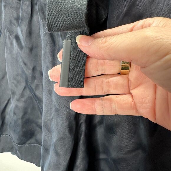 NWT PRFCT NMBR Black Satin Open Side Waistband Drawstring Shorts M - Picture 4 of 14